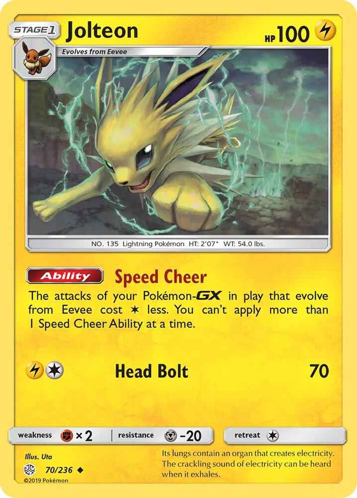 Jolteon Uncommon SM - Cosmic Eclipse 70/236 NM
