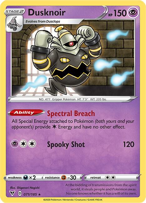 Dusknoir Holo Rare SWSH04: Vivid Voltage 071/185 NM - TCG-JVP