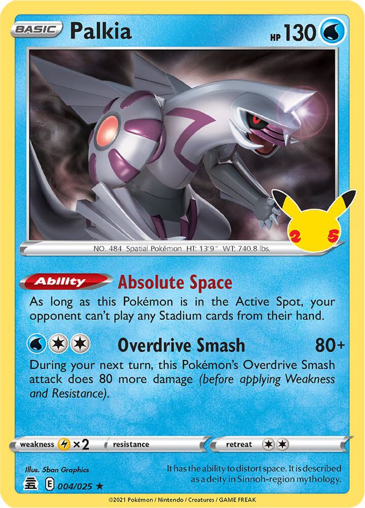Palkia Holo Rare Celebrations 004/025 NM - TCG-JVP