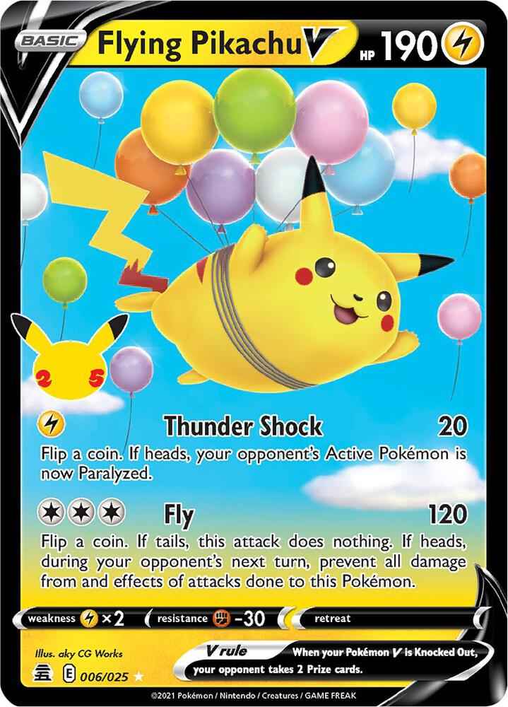 Flying Pikachu V Holo Ultra Rare Celebrations 006/025 NM