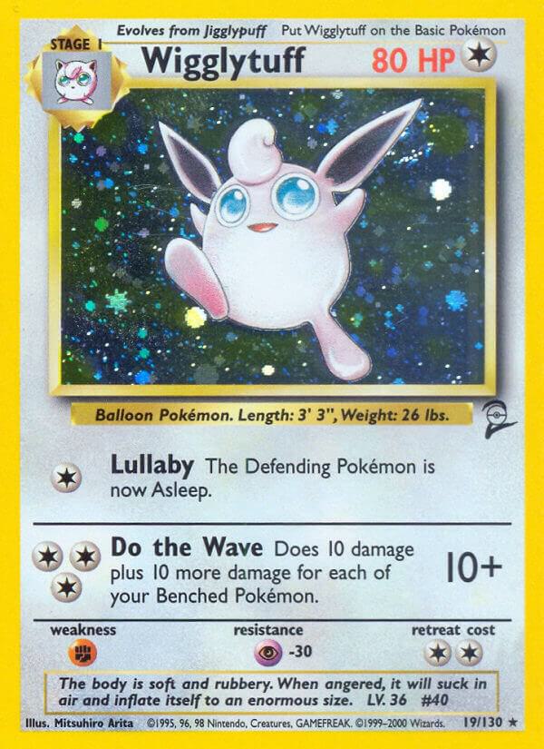 Wigglytuff Holo Rare Base Set 2 019/130 LP