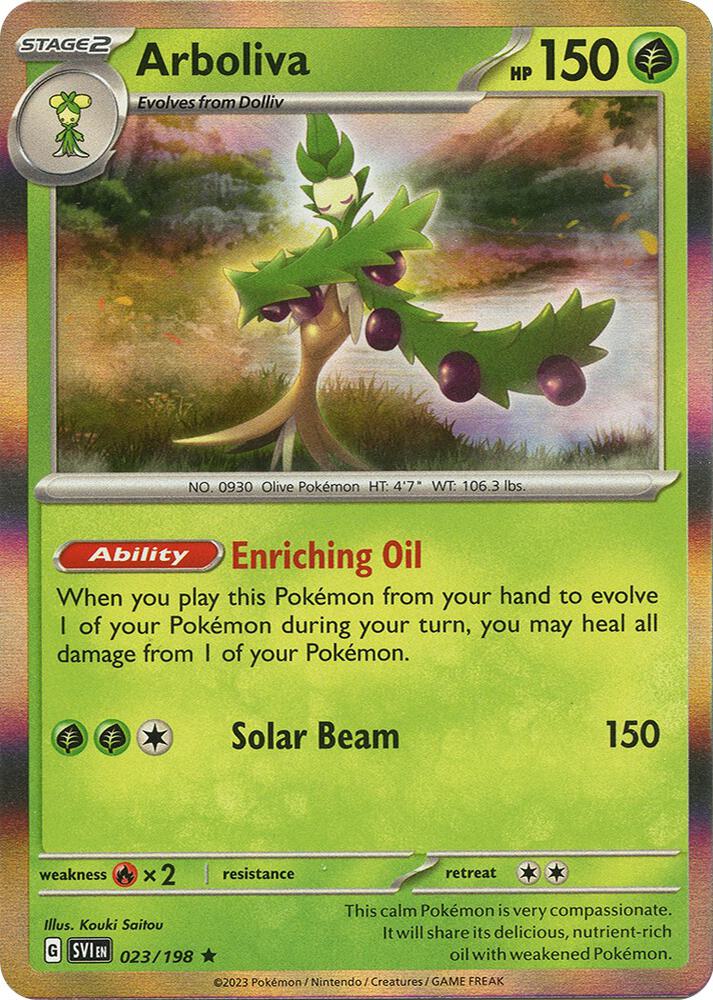 Arboliva Holo Rare SV01: Scarlet & Violet Base Set 023/198 NM - TCG-JVP