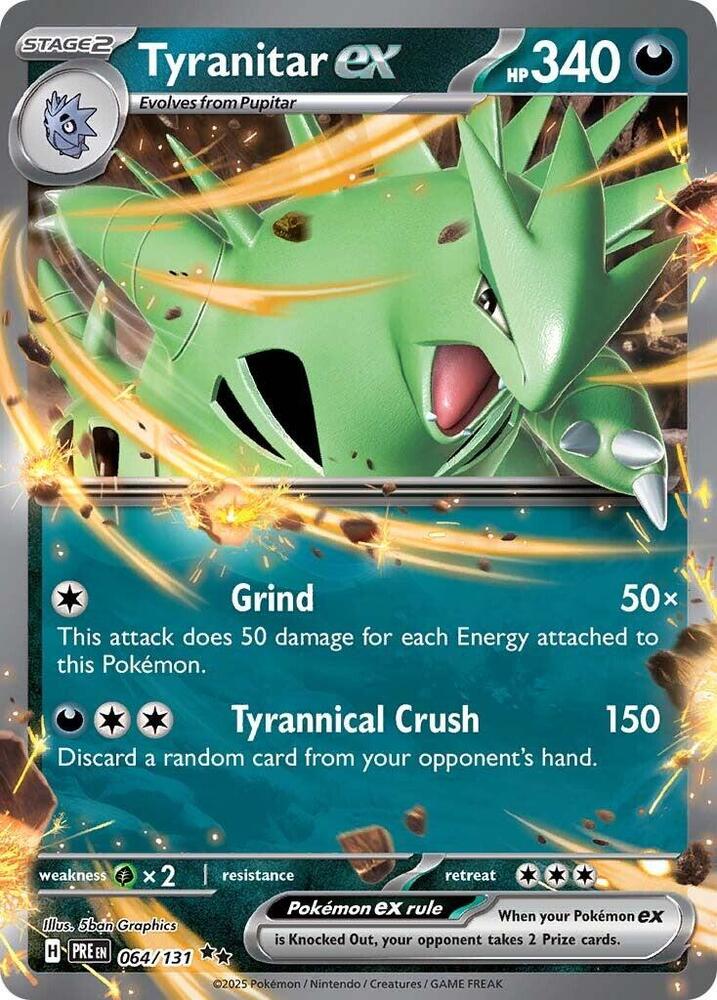Tyranitar ex Holo Double Rare SV: Prismatic Evolutions 064/131 NM - TCG-JVP