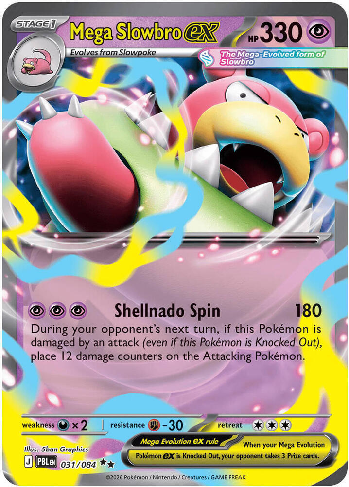 Mega Slowbro ex Holo Double Rare ME05: Pitch Black 031/084 NM - TCG-JVP