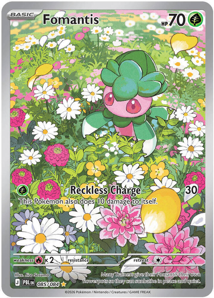 Fomantis Holo Illustration Rare ME05: Pitch Black 085/084 NM - TCG-JVP