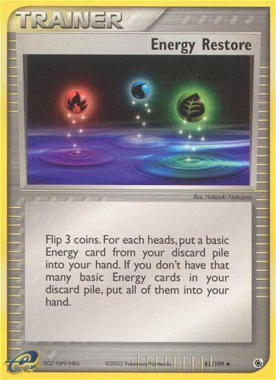 Energy Restore Uncommon EX Ruby and Sapphire 81/109 NM
