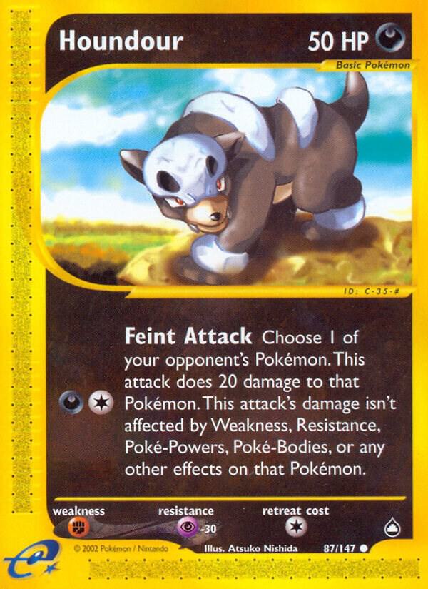 Houndour (87) Reverse Holo Common Aquapolis 087/147 NM