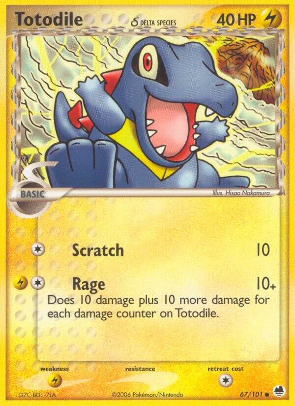Totodile (Delta Species) Common EX Dragon Frontiers 67/101 LP