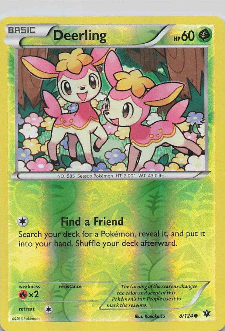 Deerling Reverse Holo Common XY - Fates Collide 8/124 LP