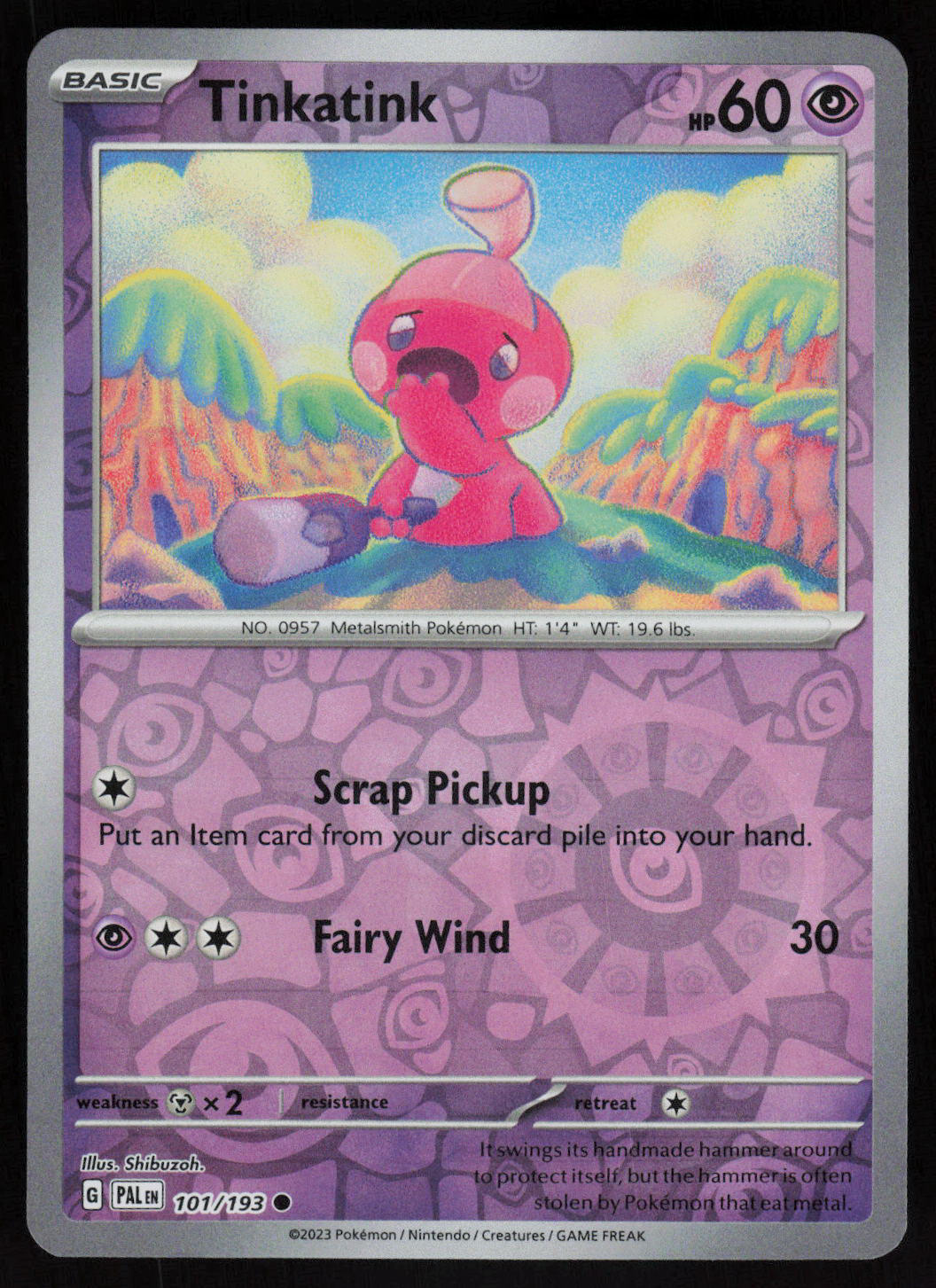 Tinkatink Reverse Holo Common SV02: Paldea Evolved 101/193 NM - TCG-JVP