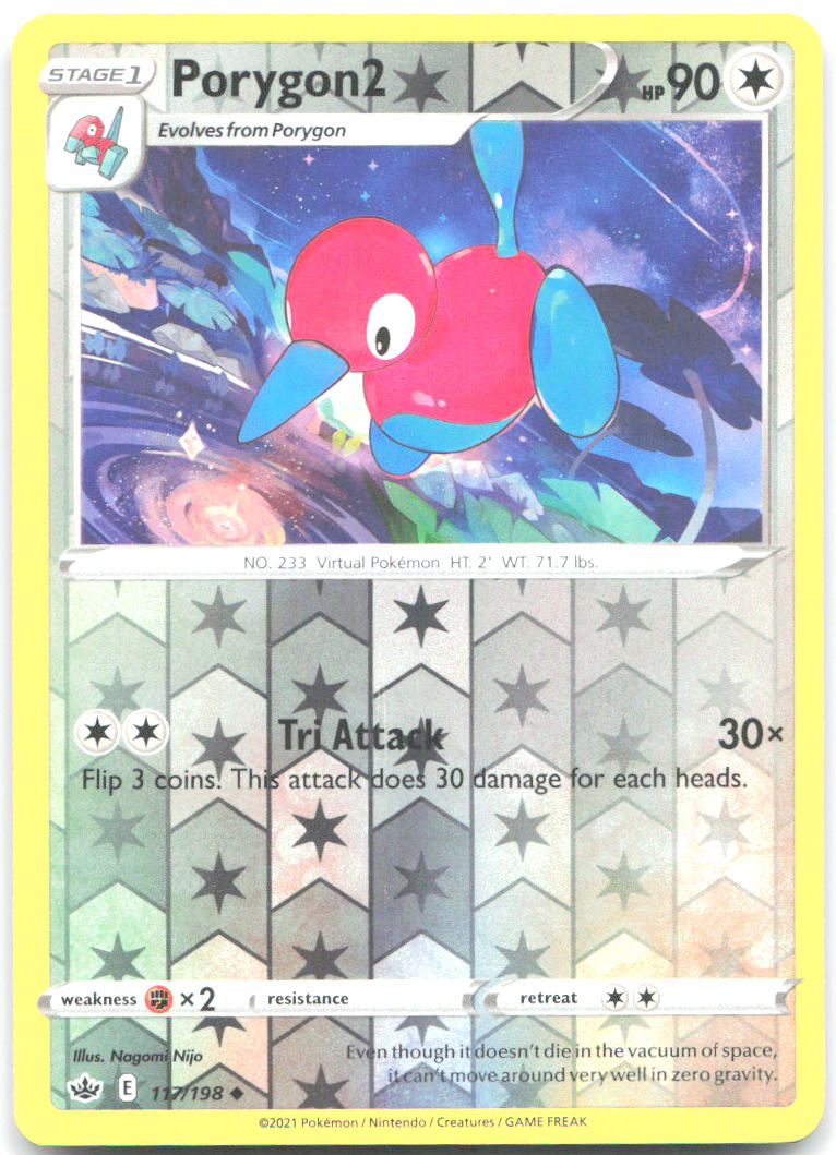 Porygon2 Reverse Holo Uncommon SWSH06: Chilling Reign 117/198 NM - TCG-JVP