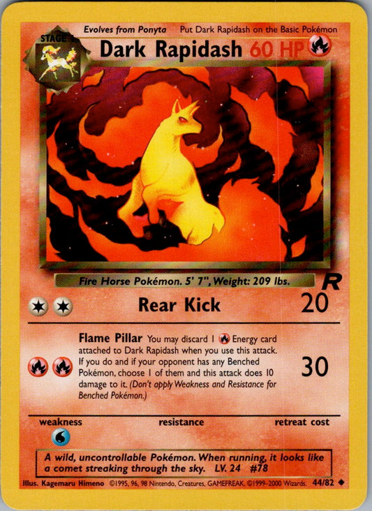 Dark Rapidash Unlimited Uncommon Team Rocket 44/82 MP