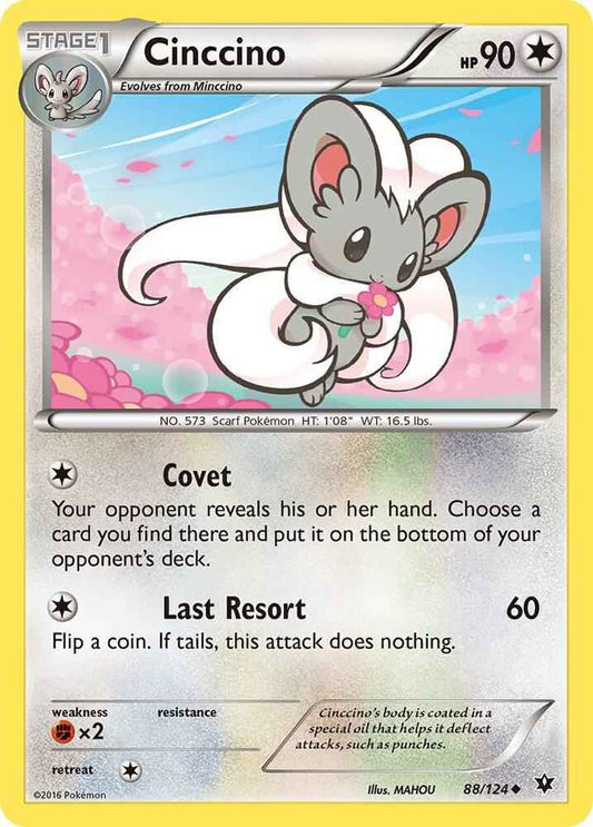 Cinccino (88) Uncommon XY - Fates Collide 88/124 LP