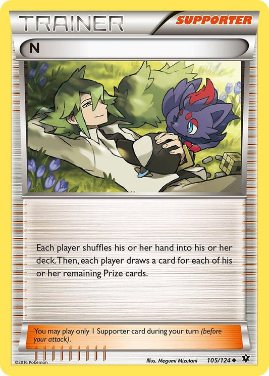 N (Supporter) Uncommon XY - Fates Collide 105/124 MP - TCG-JVP