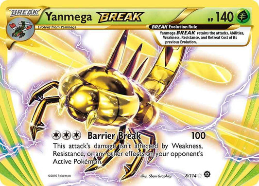 Yanmega BREAK Holo Rare BREAK XY - Steam Siege 8/114 NM
