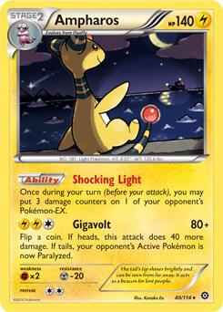 Ampharos (XY Steam Siege) Rare Deck Exclusives 040/114 MP