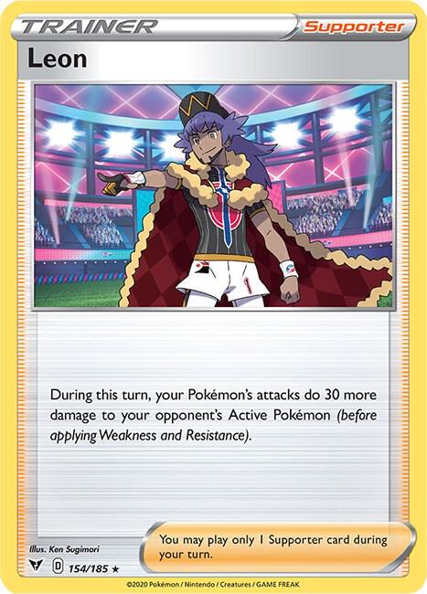 Leon Holo Rare SWSH04: Vivid Voltage 154/185 NM - TCG-JVP