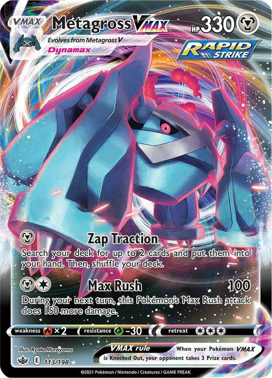 Metagross VMAX Holo Ultra Rare SWSH06: Chilling Reign 113/198 NM - TCG-JVP