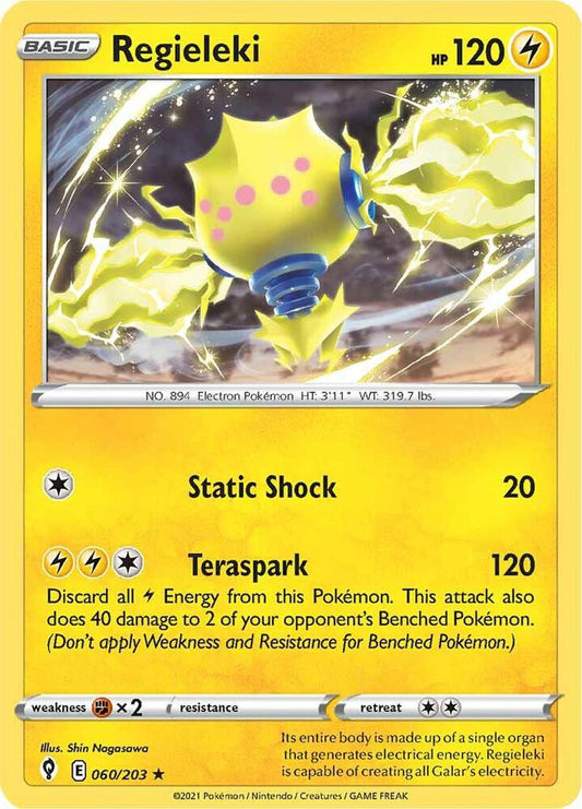 Regieleki Holo Rare SWSH07: Evolving Skies 060/203 NM - TCG-JVP