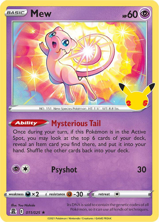 Mew Holo Rare Celebrations 011/025 NM - TCG-JVP