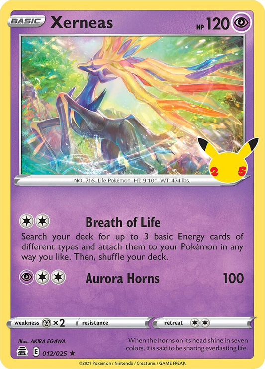 Xerneas Holo Rare Celebrations 012/025 NM - TCG-JVP
