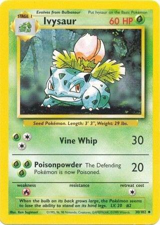 Ivysaur Uncommon Base Set 030/102 MP