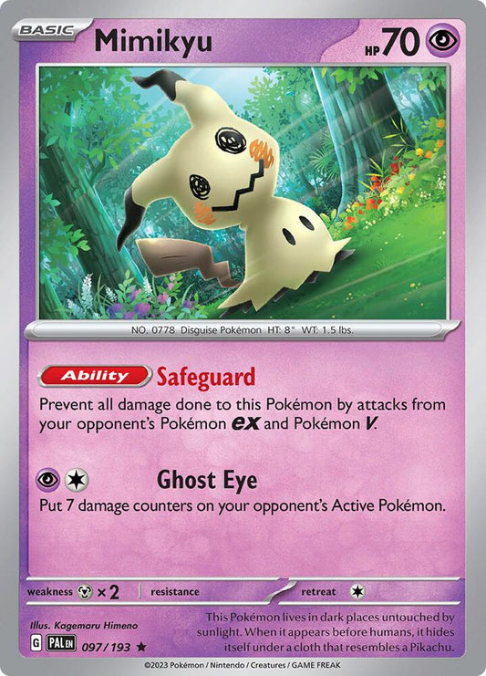 Mimikyu Holo Rare SV02: Paldea Evolved 097/193 NM - TCG-JVP