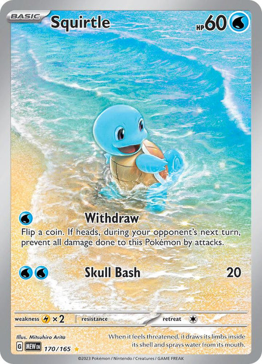 Squirtle Holo Illustration Rare SV: Scarlet & Violet 151 170/165 NM