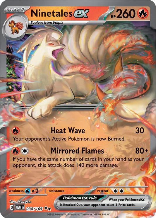 Ninetales ex Holo Double Rare SV: Scarlet & Violet 151 038/165 NM - TCG-JVP
