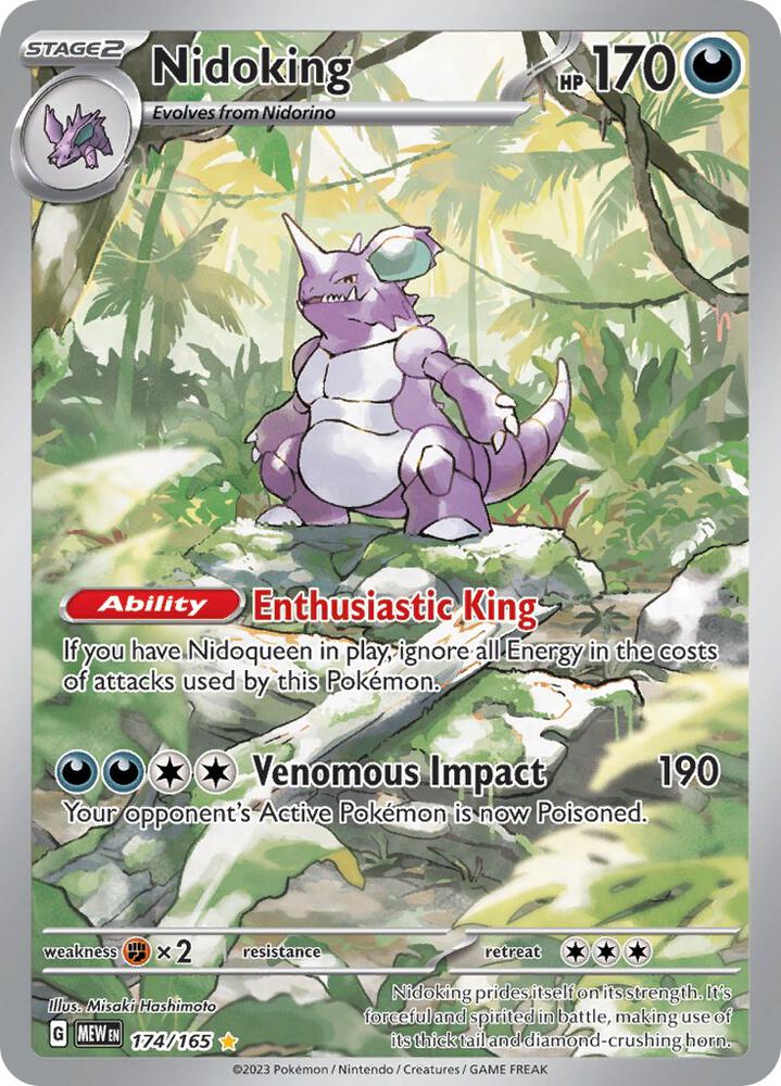 Nidoking Holo Illustration Rare SV: Scarlet & Violet 151 174/165 NM
