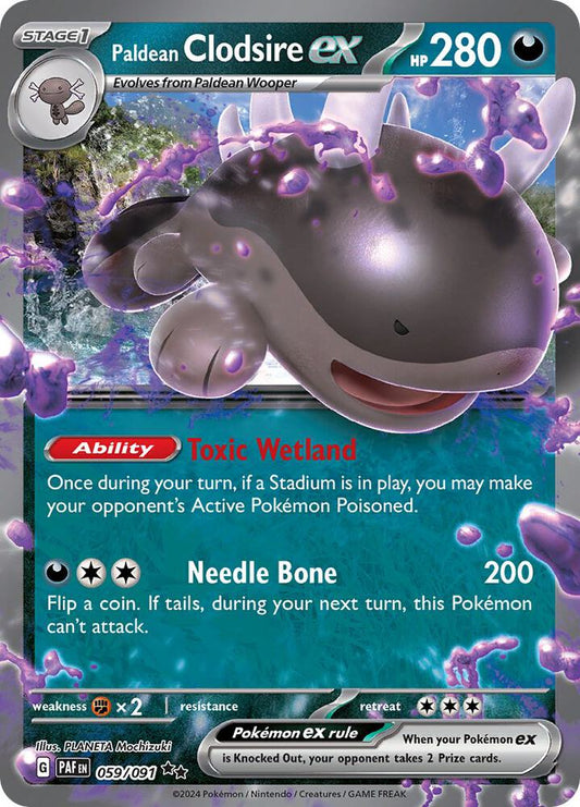 Paldean Clodsire ex Holo Double Rare SV: Paldean Fates 059/091 NM - TCG-JVP