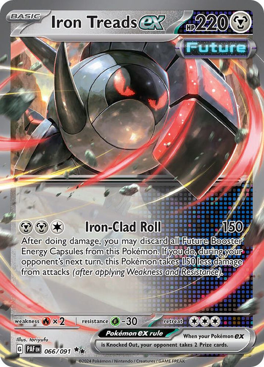 Iron Treads ex Holo Double Rare SV: Paldean Fates 066/091 NM - TCG-JVP