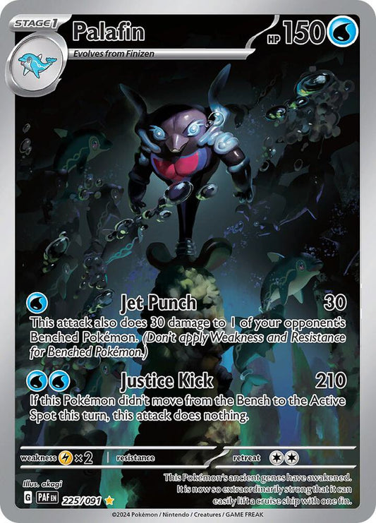 Palafin Holo Illustration Rare SV: Paldean Fates 225/091 NM - TCG-JVP
