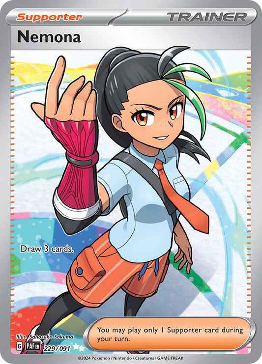 Nemona Holo Ultra Rare SV: Paldean Fates 229/091 NM - TCG-JVP