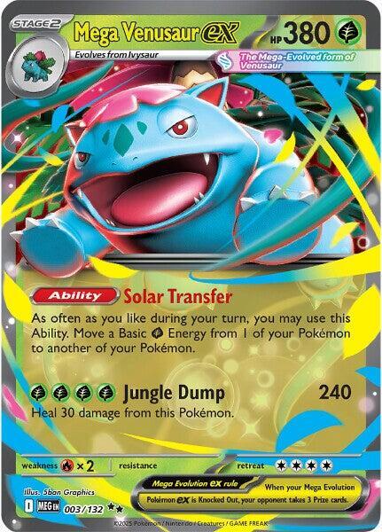 Mega Venusaur ex Holo Double Rare ME01: Mega Evolution 003/132 NM - TCG-JVP