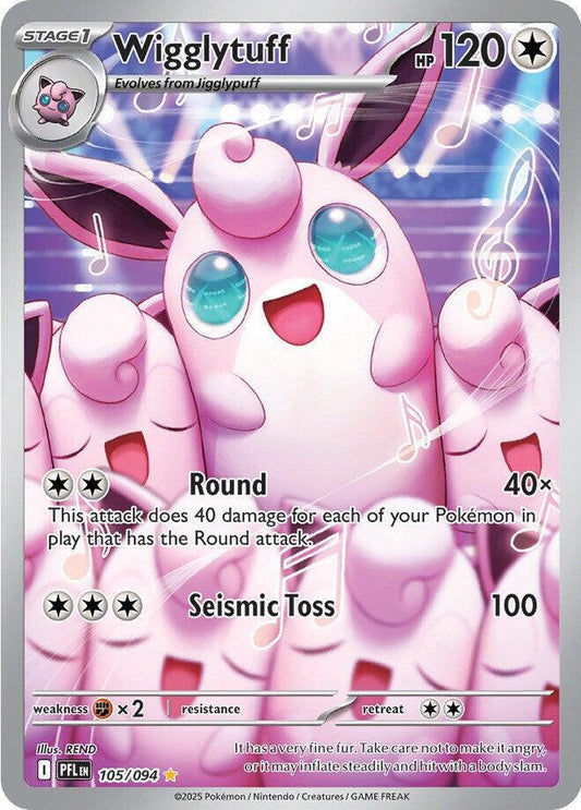 Wigglytuff Holo Illustration Rare ME02: Phantasmal Flames 105/094 NM - TCG-JVP