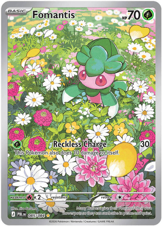 Fomantis Holo Illustration Rare ME05: Pitch Black 085/084 NM - TCG-JVP