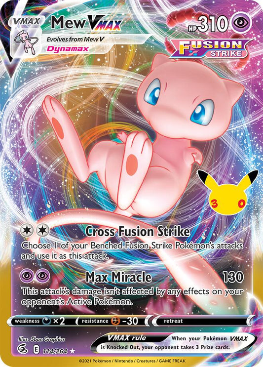 Mew VMAX Holo Classic Collection ME: 30th Celebration Classic Collection 114/264 NM
