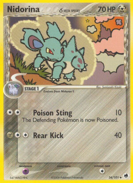 Nidorina (Delta Species) Uncommon EX Dragon Frontiers 34/101 LP