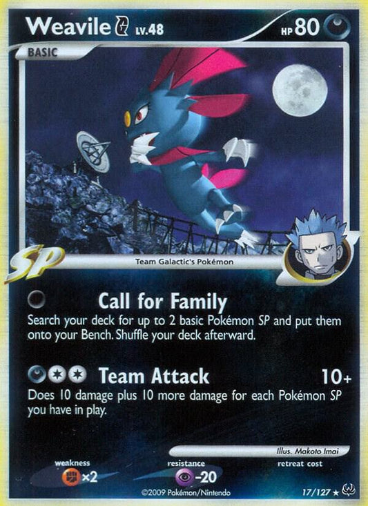 Weavile G Reverse Holo Holo Rare Platinum 17/127 NM