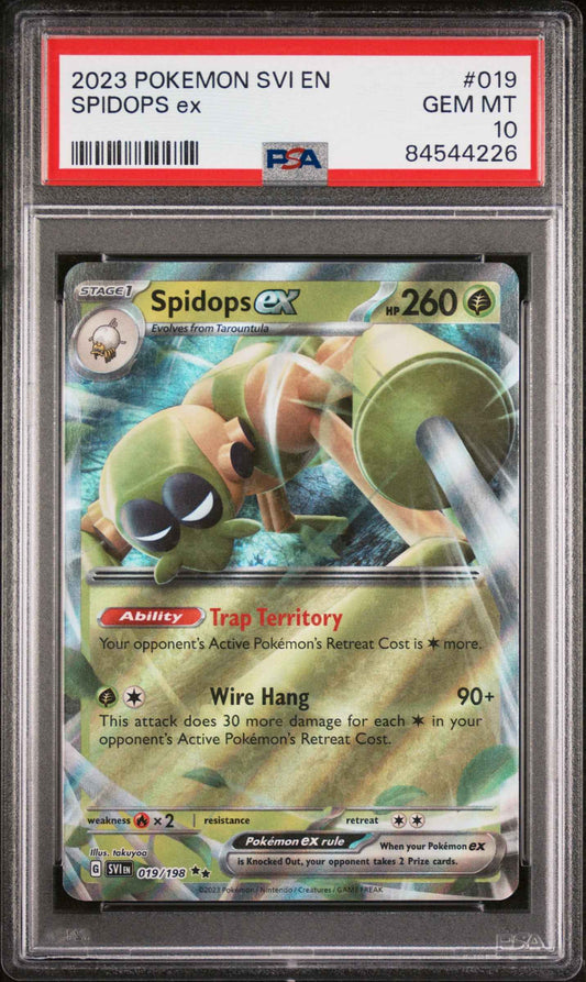 Spidops Ex Pokemon Svi En-Scarlet & Violet 019 PSA 10