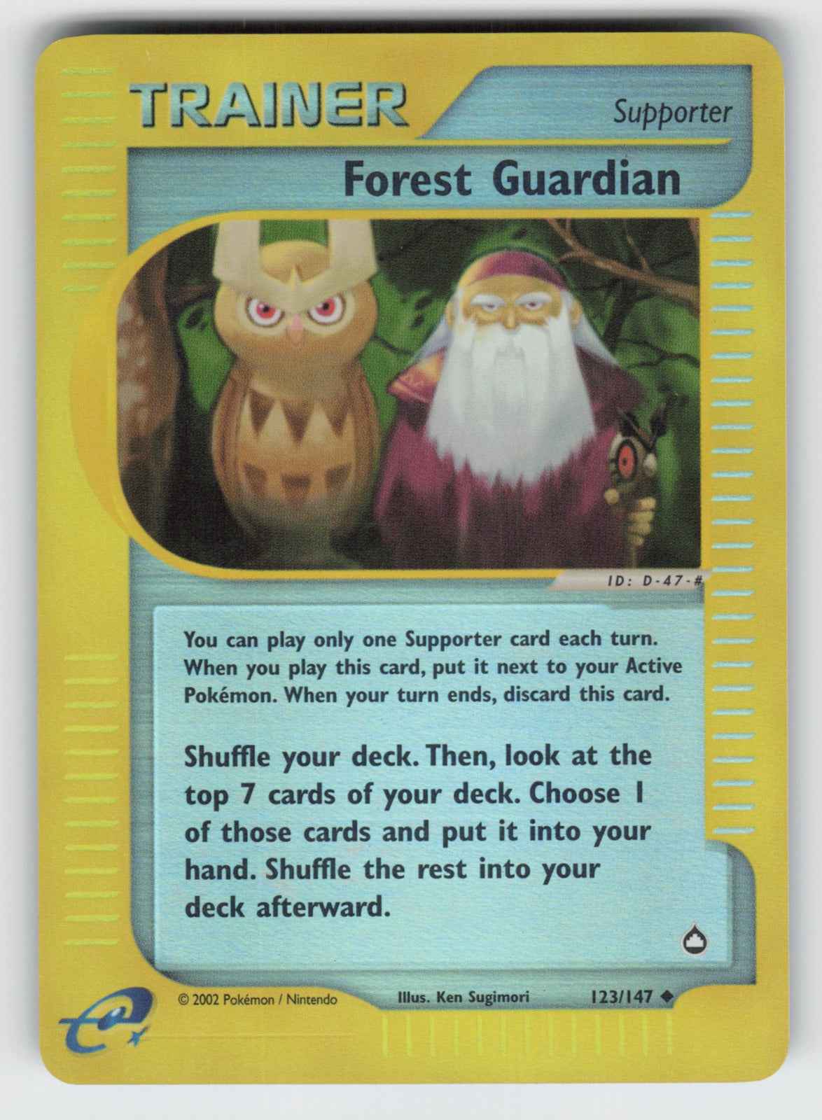 Forest Guardian Reverse Holo Uncommon Aquapolis 123/147 MP