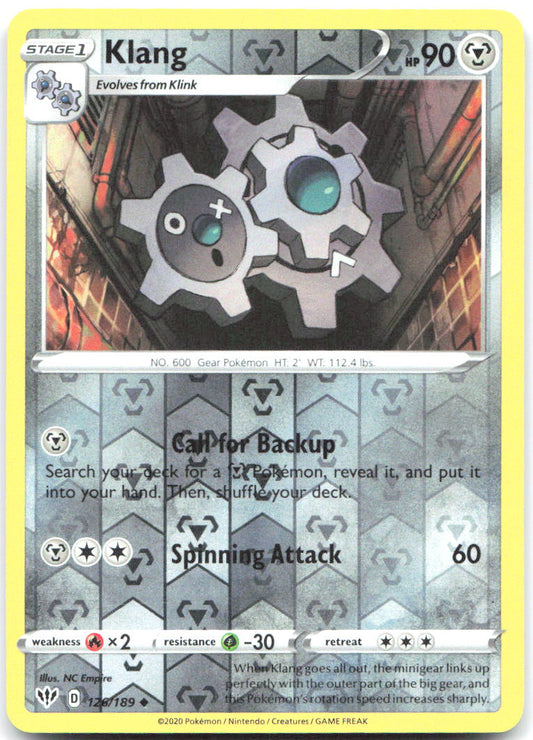 Klang Reverse Holo Uncommon SWSH03: Darkness Ablaze 126/189 NM - TCG-JVP