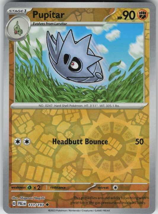 Pupitar Reverse Holo Uncommon SV02: Paldea Evolved 111/193 NM - TCG-JVP