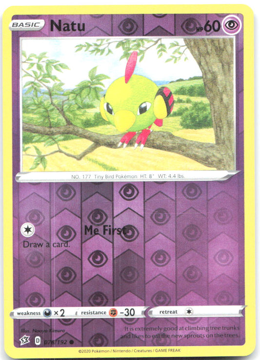 Natu Reverse Holo Common SWSH02: Rebel Clash 076/192 NM - TCG-JVP