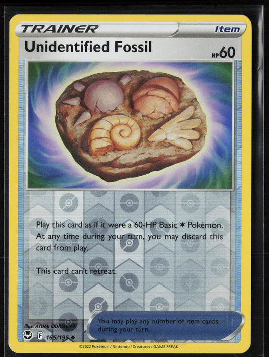 Unidentified Fossil Reverse Holo Uncommon SWSH12: Silver Tempest 165/195 NM - TCG-JVP