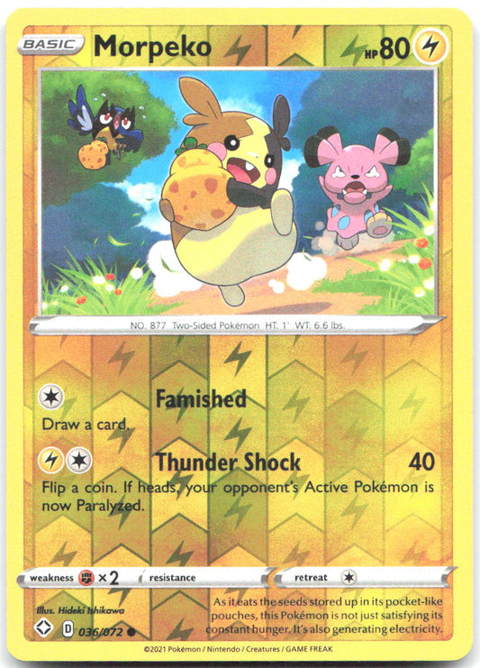 Morpeko (036) Reverse Holo Common Shining Fates 036/072 NM - TCG-JVP