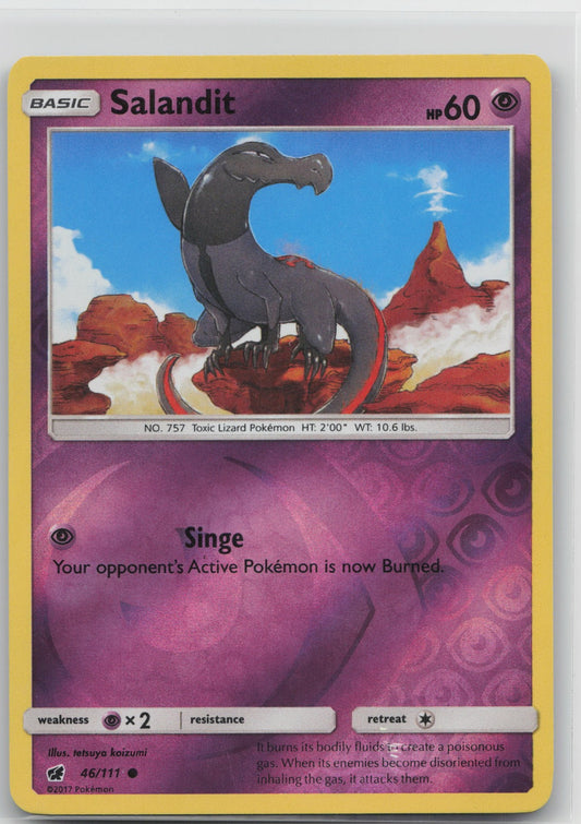 Salandit Reverse Holo Common SM - Crimson Invasion 46/111 NM - TCG-JVP