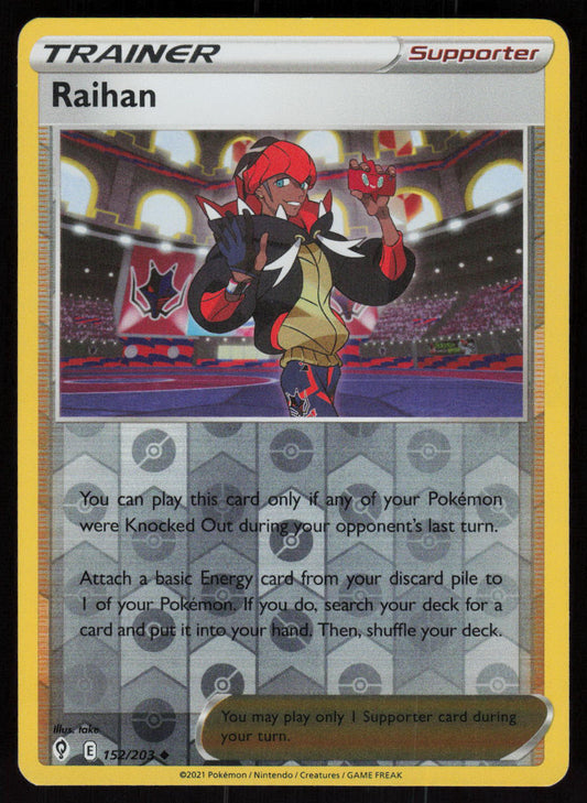 Raihan Reverse Holo Uncommon SWSH07: Evolving Skies 152/203 NM - TCG-JVP