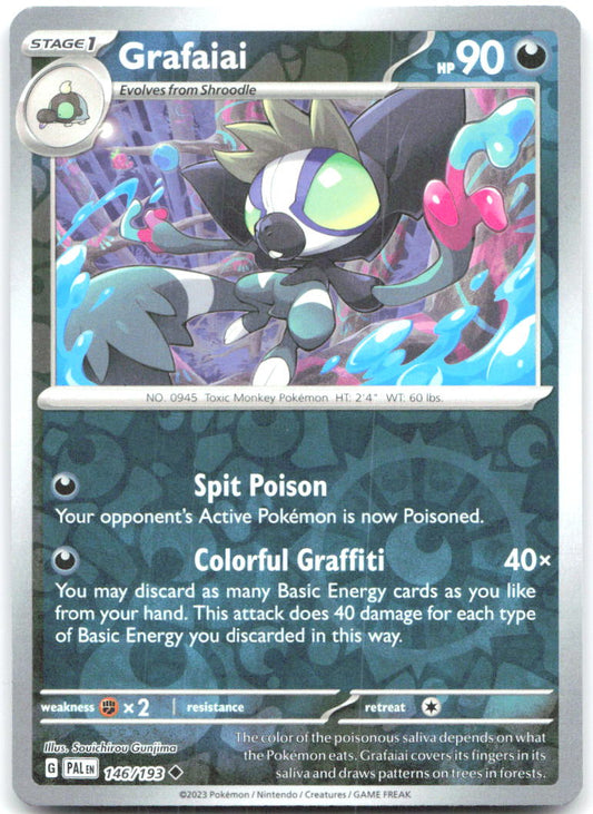 Grafaiai Reverse Holo Uncommon SV02: Paldea Evolved 146/193 NM - TCG-JVP